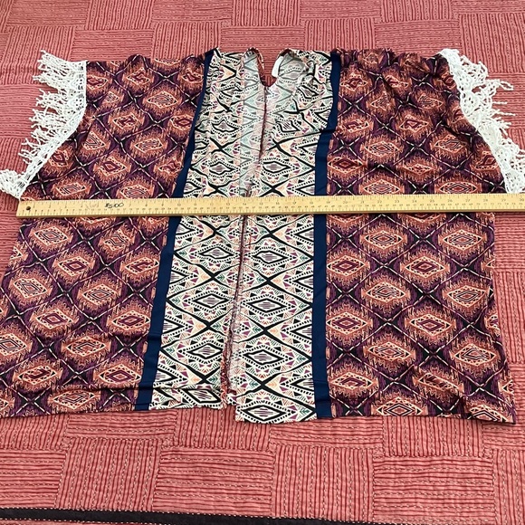 Cat D. Bohemian Fringe open front sweater - Picture 7 of 13